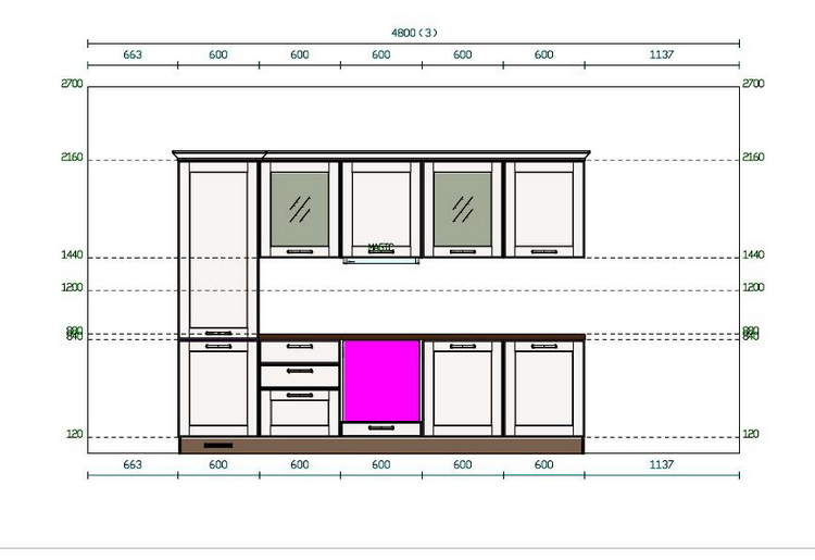 Фронтальный вид кухни Stosa Cucine York